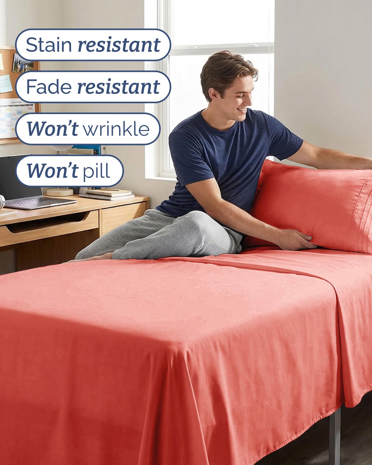 CGK Unlimited Twin XL soft brushed microfiber feels light and luxurious
