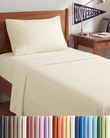 CGK Unlimited Twin XL sheet set shows soft, cooling fabric for restful nights.