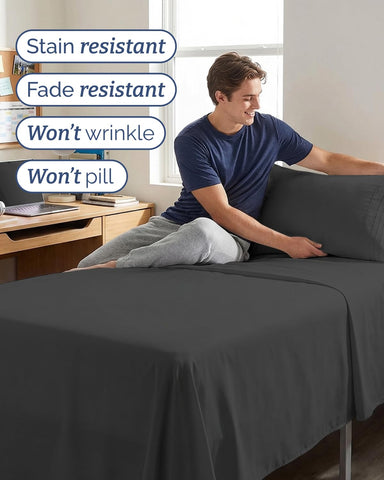 CGK Unlimited Twin XL soft brushed microfiber delivers silky-smooth bedtime comfort
