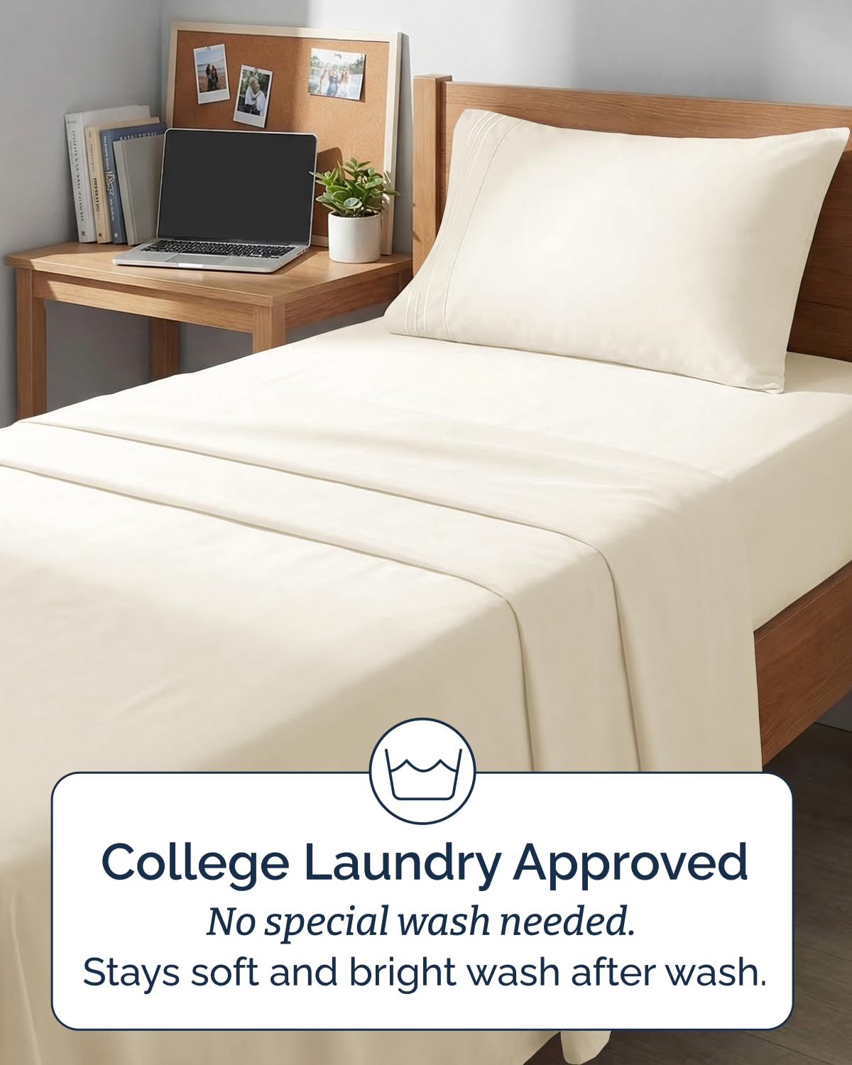 CGK Unlimited wrinkle-free finish keeps sheets smooth after washing.