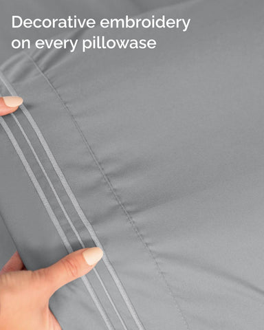 CGK Unlimited Twin XL wrinkle-resistant sheets ready for quick bed styling