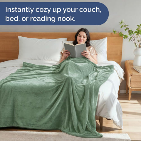 CGK Unlimited versatile blanket on couch for lounging or travel