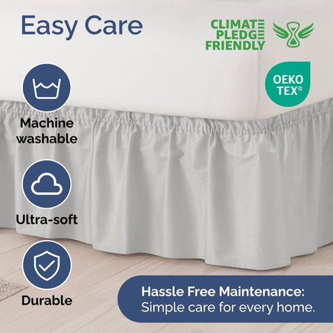 CGK Unlimited machine-washable design makes refinishing your bed skirt simple after everyday use.