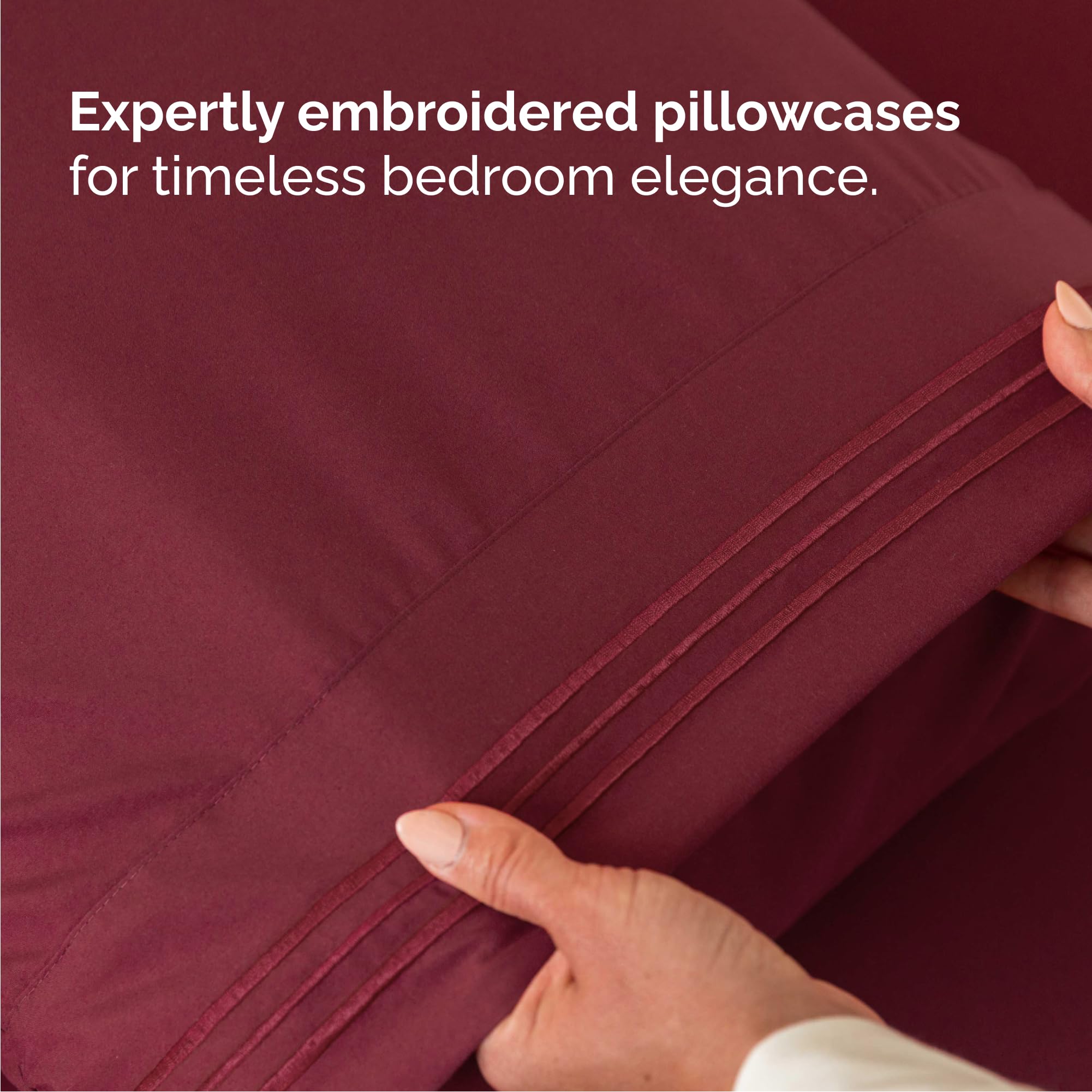 CGK Unlimited wrinkle-free finish sheets stay neat and easy to care for.