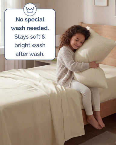 CGK Unlimited wrinkle-free sheets stay smooth with easy care.