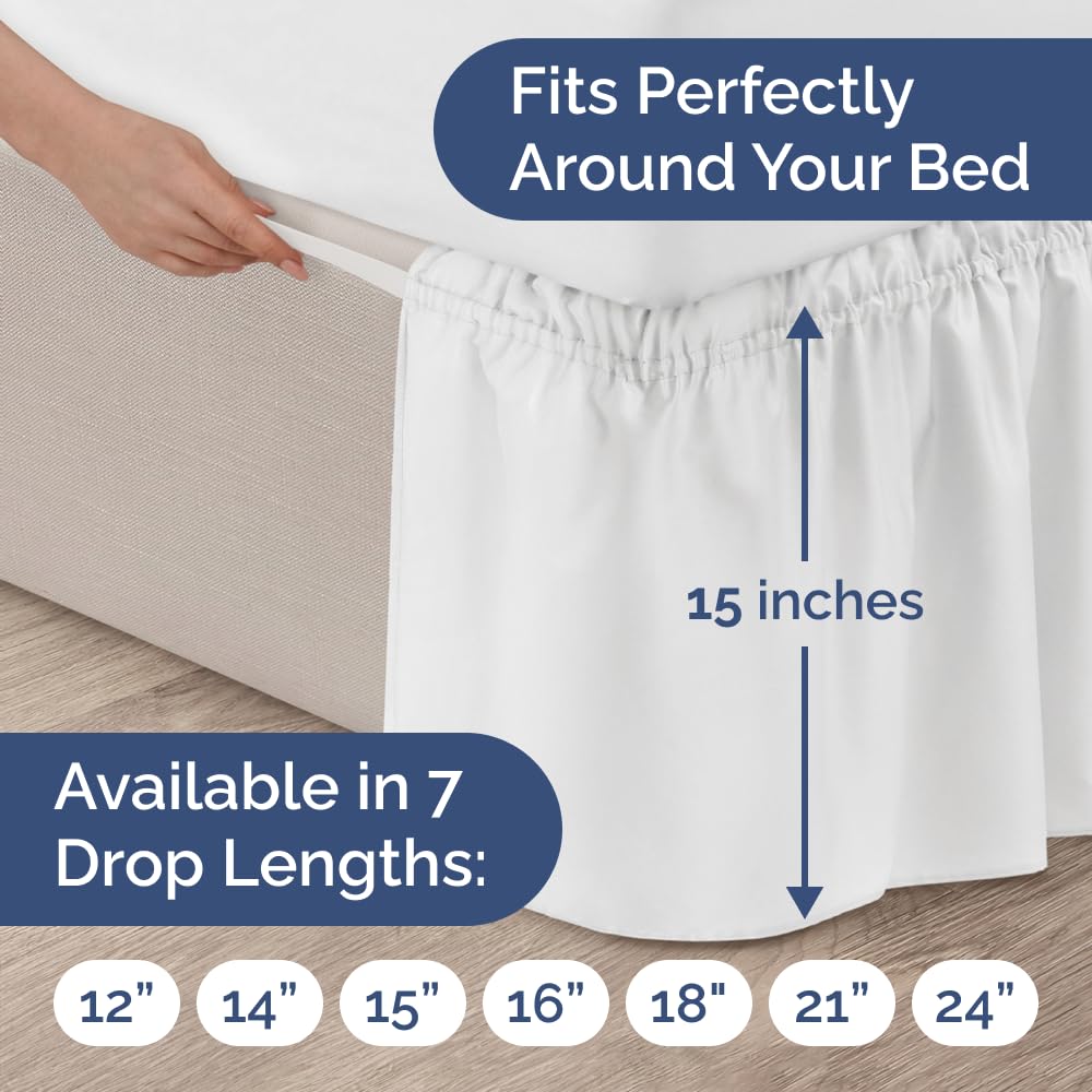 CGK Unlimited wrinkle-resistant bed skirt keeps your look tidy