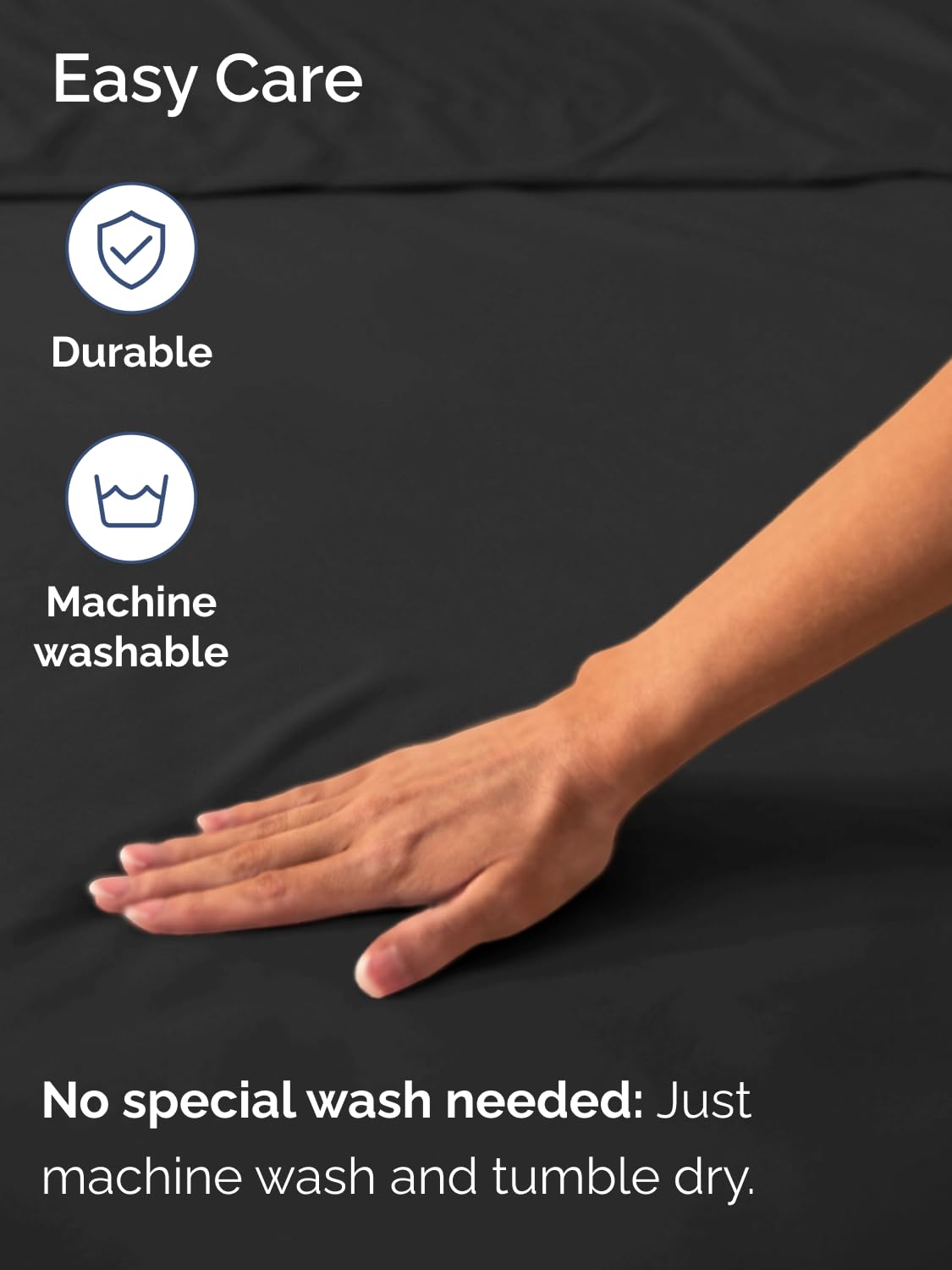 Wrinkle-free surface and durable dye on CGK Unlimited king sheet