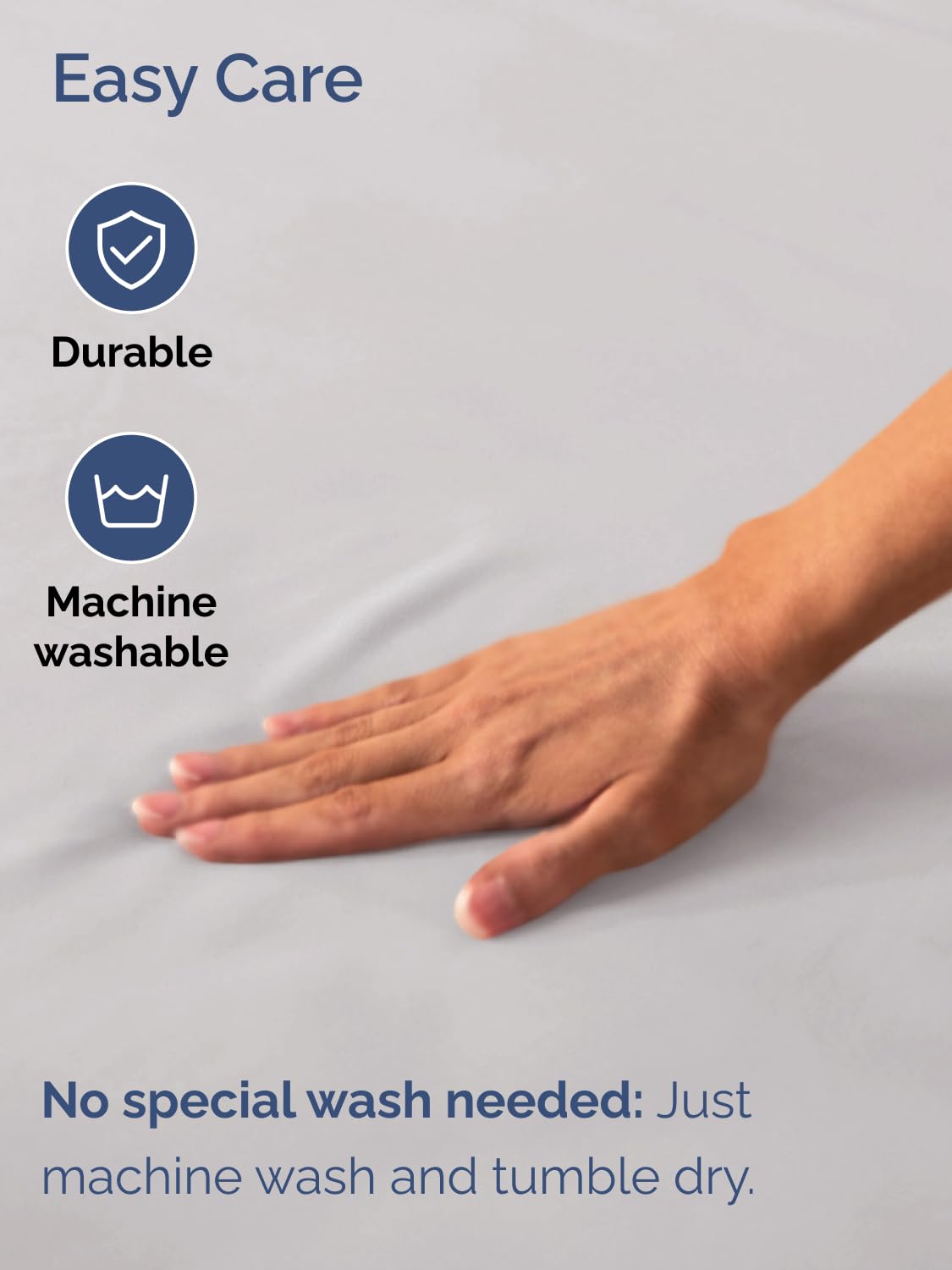 CGK Unlimited wrinkle-resistant king sheets maintain a tidy, smooth look.