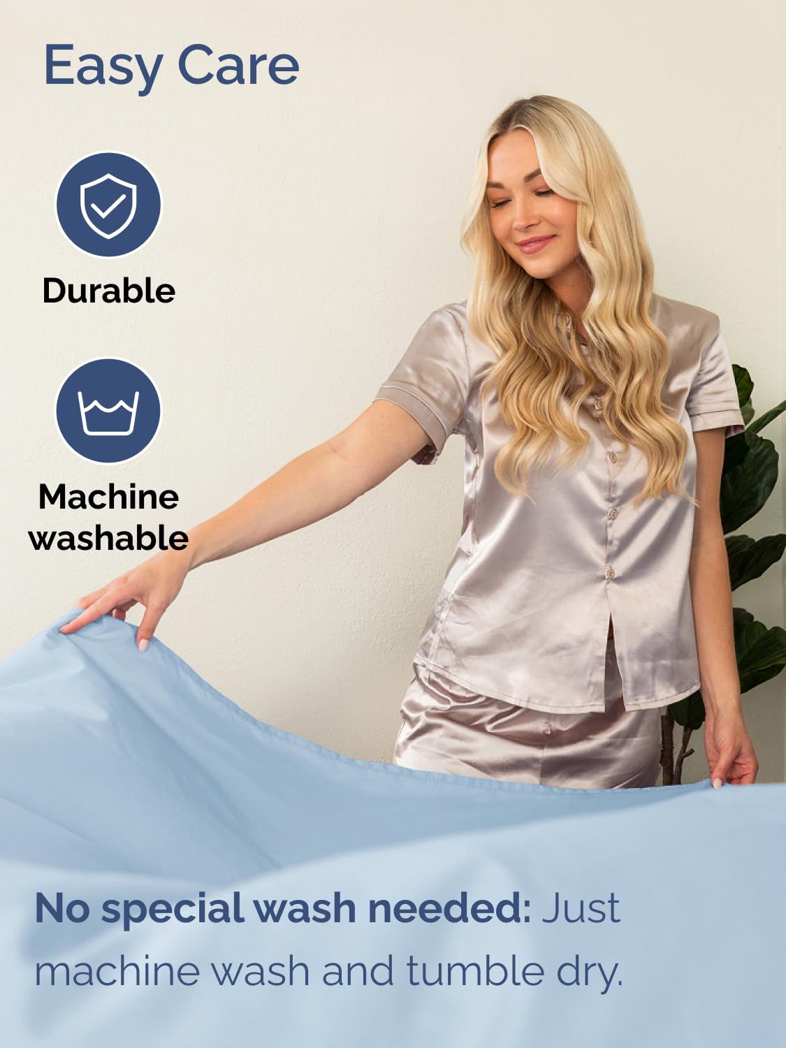 CGK Unlimited wrinkle-resistant microfiber sheets stay smooth after washing