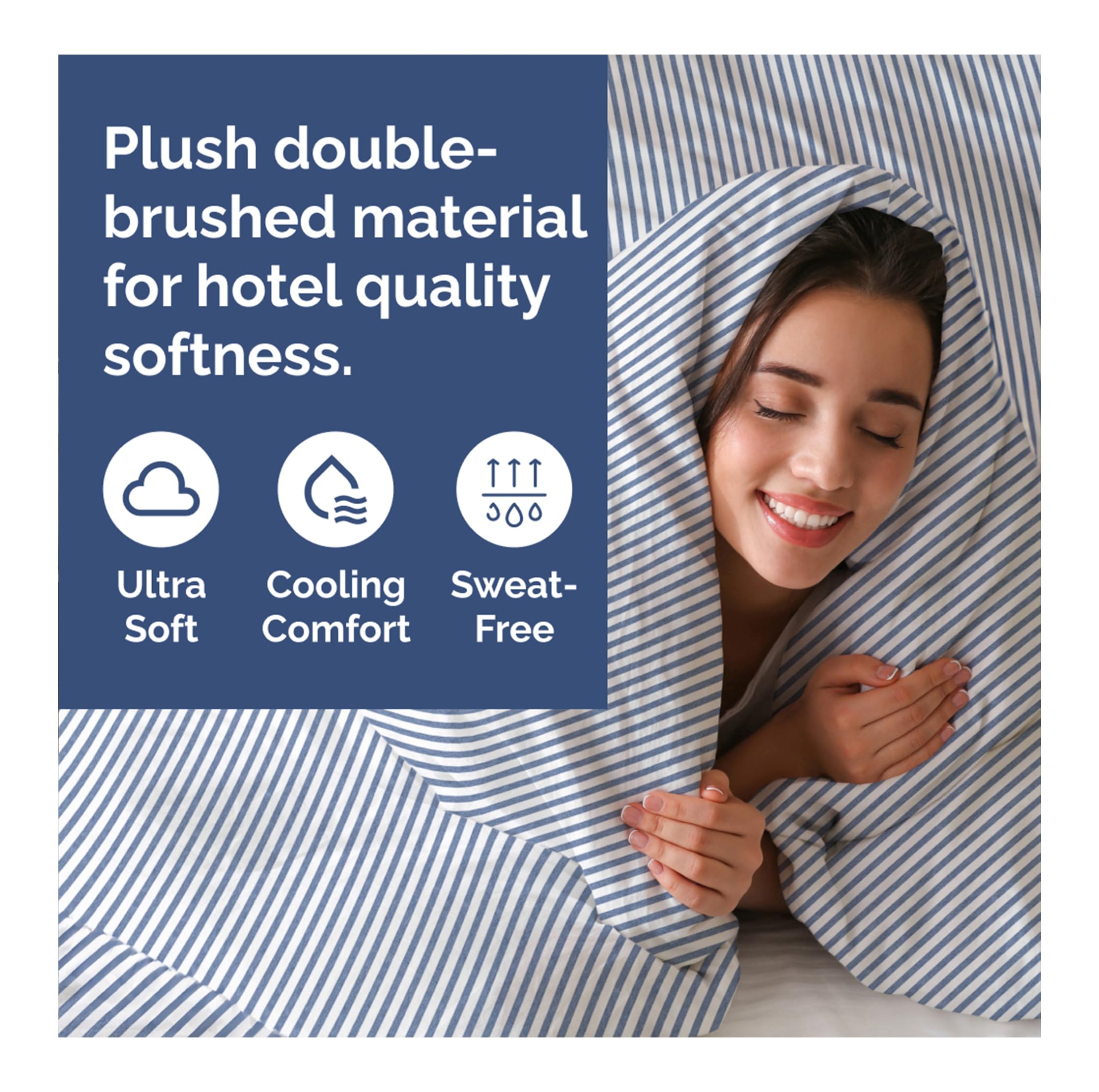 CGK Unlimited duvet cover zipper closure closeup for quick, secure changes