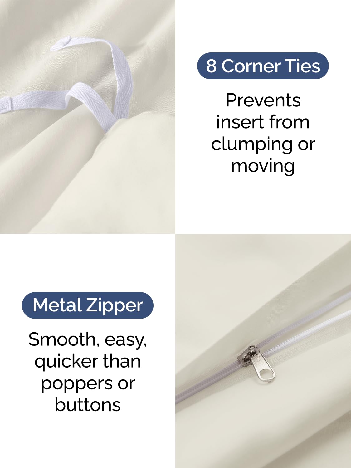 CGK Unlimited zipper closure illustrates secure, easy-care maintenance