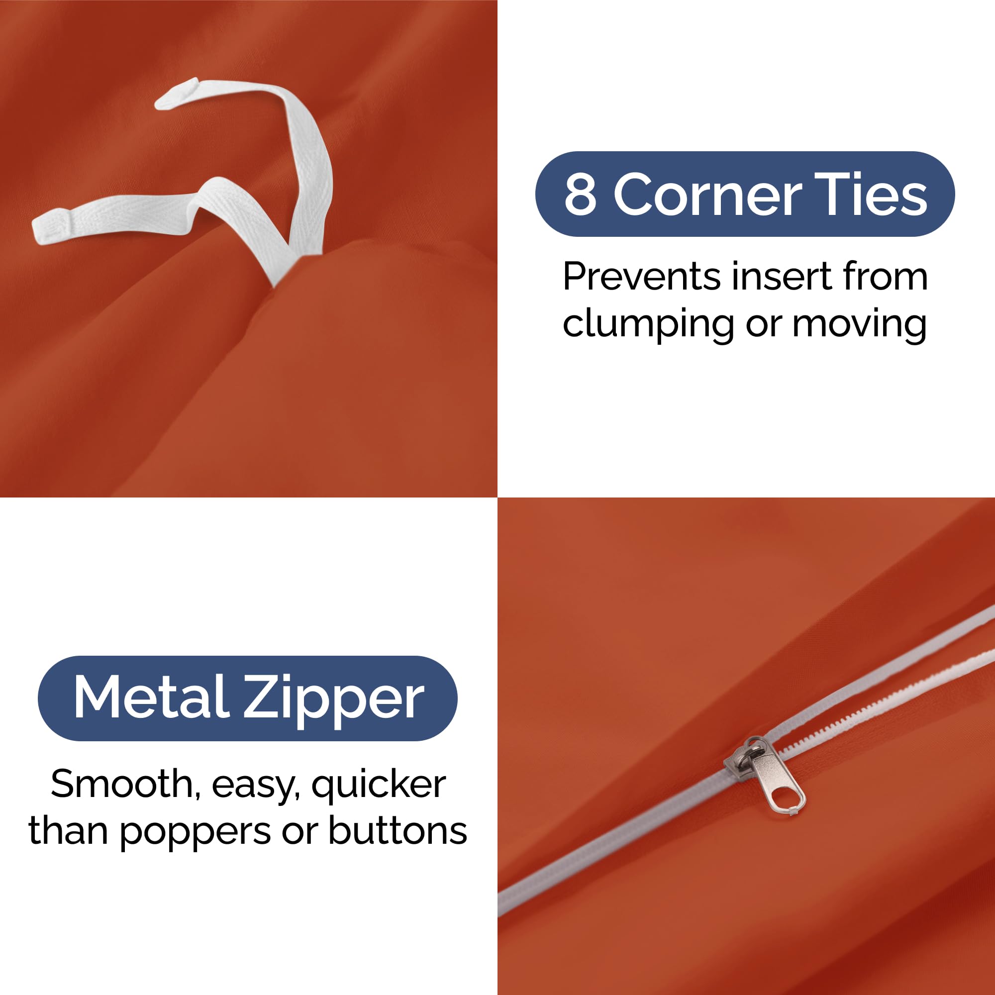 Durable zipper closure and interior ties on CGK Unlimited duvet cover