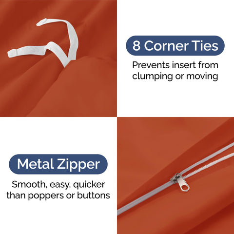 Durable zipper closure and interior ties on CGK Unlimited duvet cover