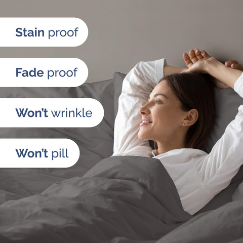 CGK Unlimited duvet cover zipper closure and ties; secure fit.