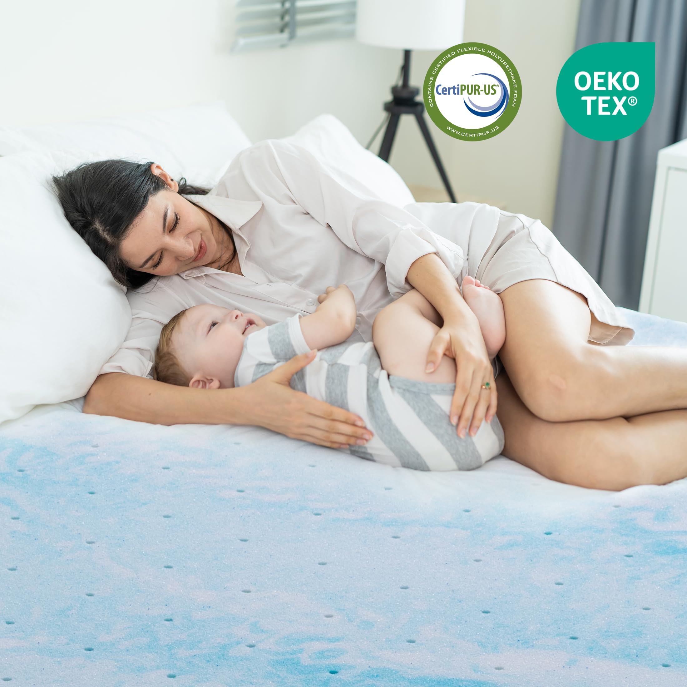 CH Charme House topper features sag-free construction for long-lasting mattress use.