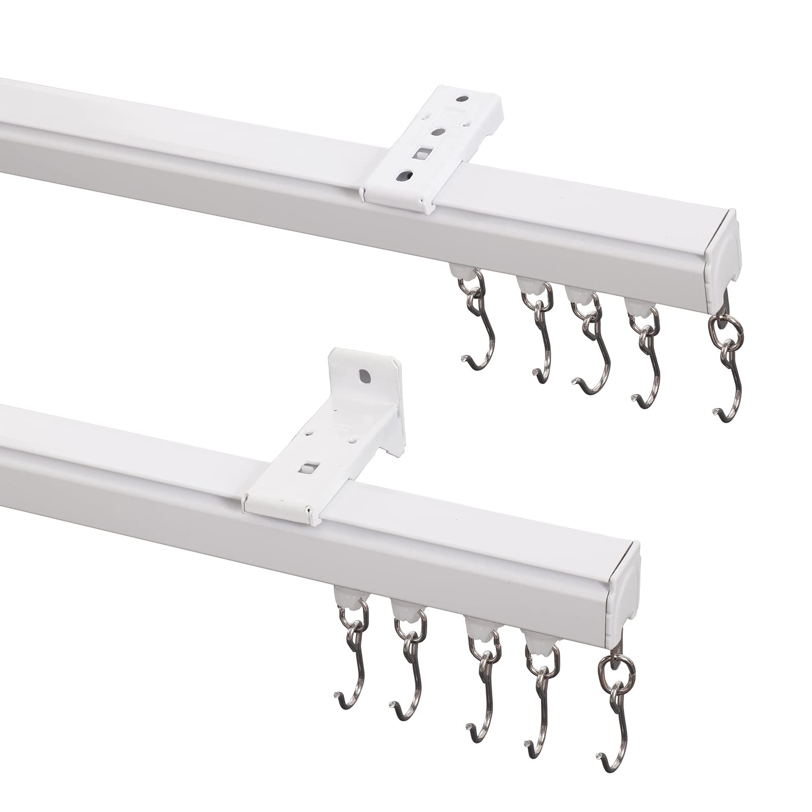 ChadMade ceiling track kit with hooks, wide-span for large windows.