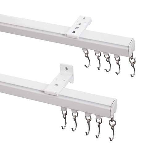 ChadMade ceiling track kit with hooks, wide-span for large windows.