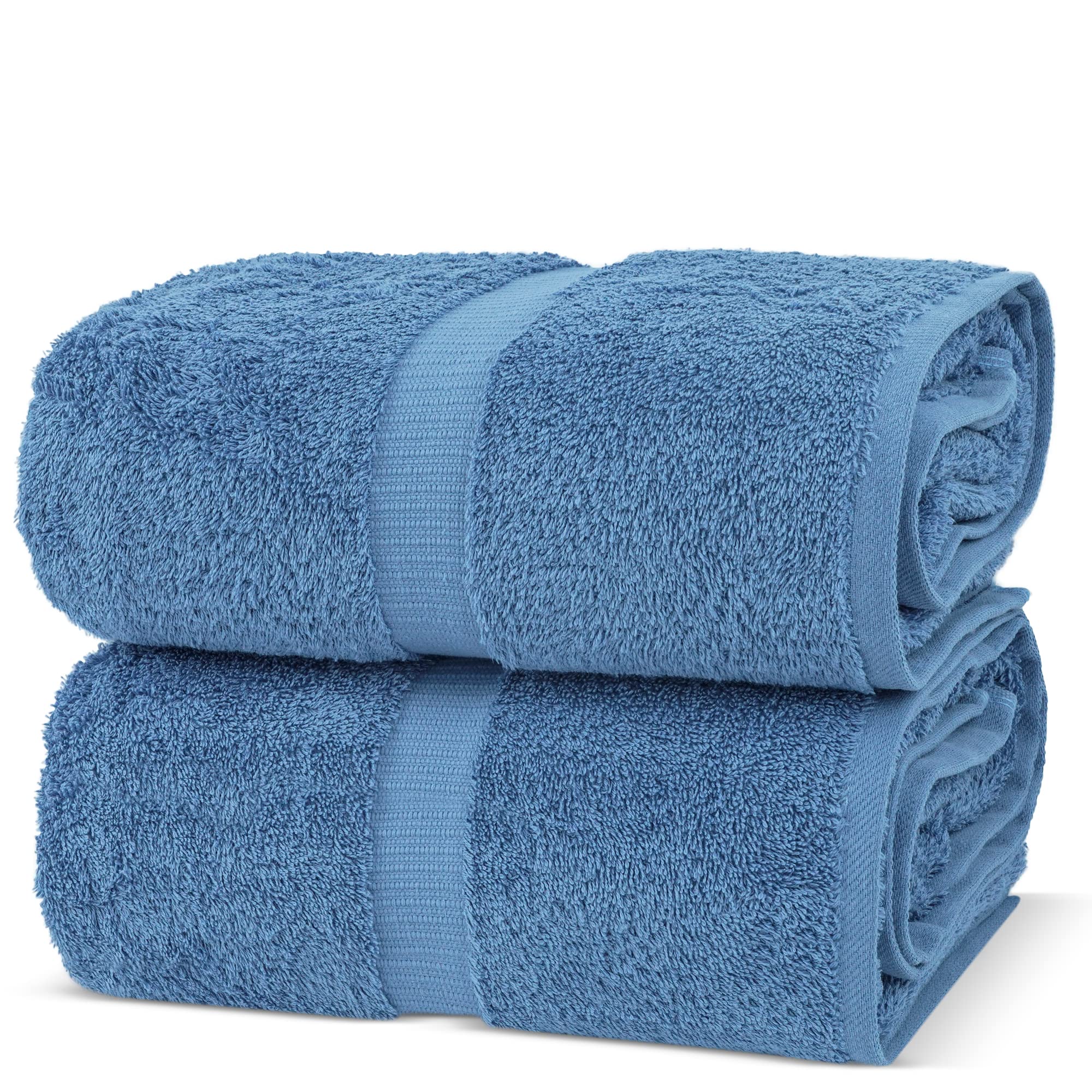 Chakir Turkish Linens 100% cotton bath sheet 35x70, two-pack, ultra-absorbent luxury.