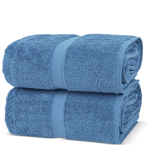 Chakir Turkish Linens 100% cotton bath sheet 35x70, two-pack, ultra-absorbent luxury.