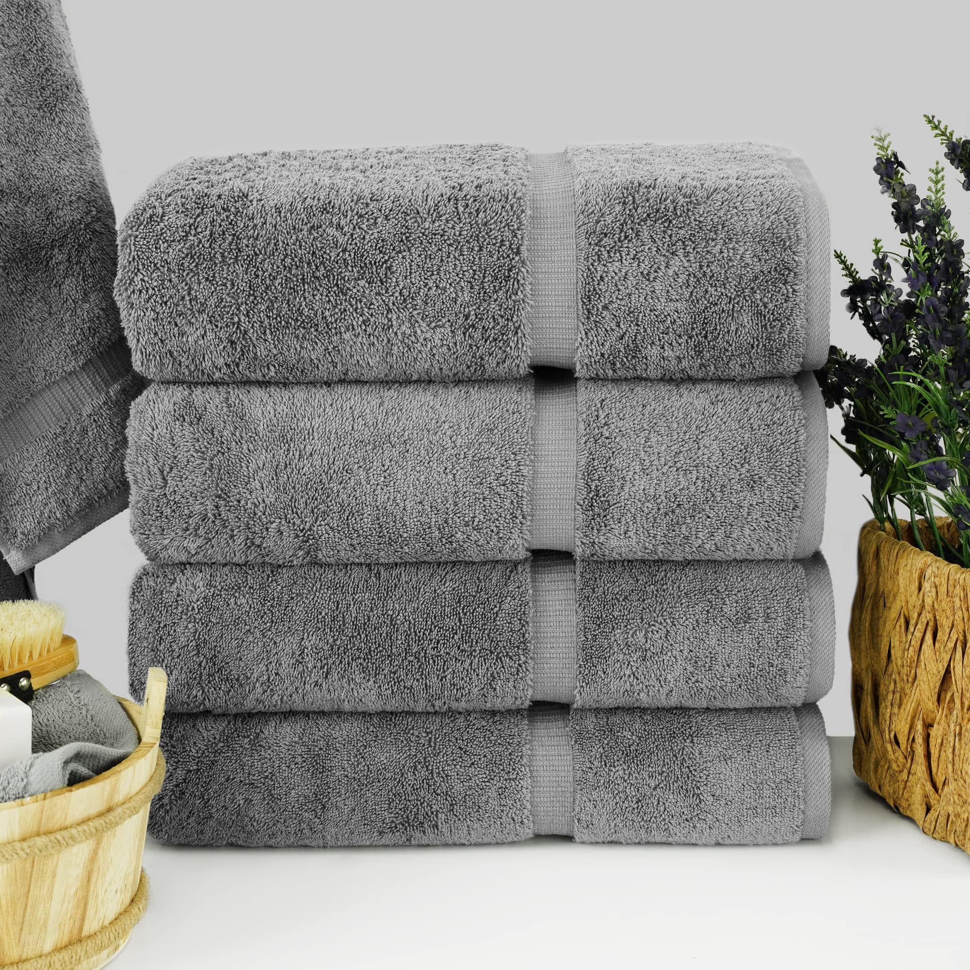 Chakir Turkish Linens absorbent 100% cotton towels ideal for quick drying after showers.
