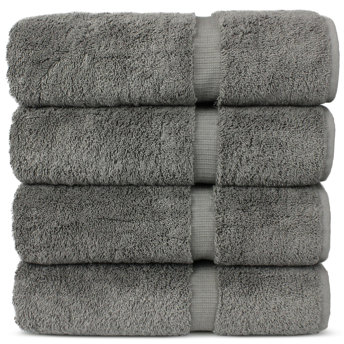 Chakir Turkish Linens bath towels 27x54 in gray in a cozy bathroom setup for daily luxury.