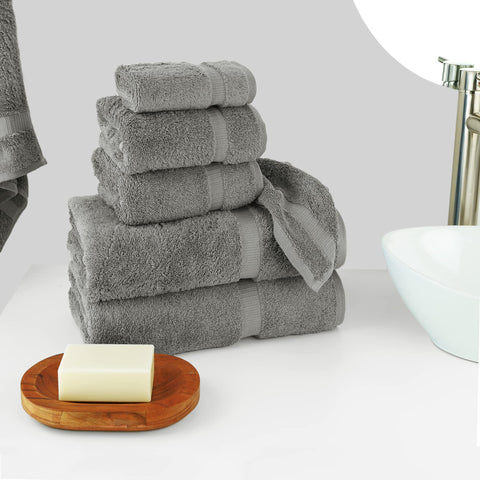 Chakir Turkish Linens bath towels rolled display showing generous size and spa-like comfort