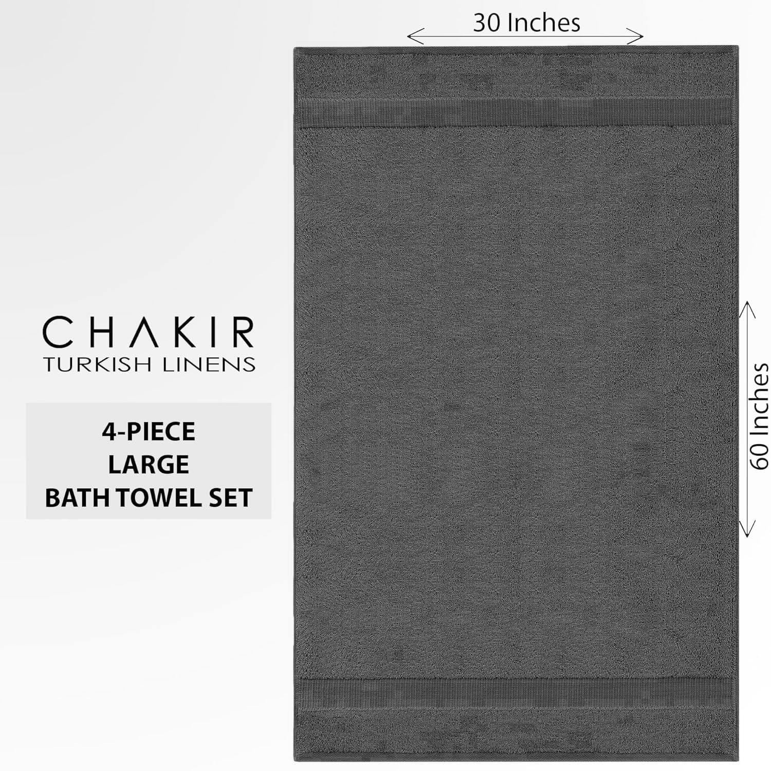 Chakir Turkish Linens bathroom towel set on display with color variety.