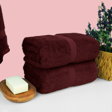 Chakir Turkish Linens cranberry bath sheet absorbency close-up for quick-dry feel