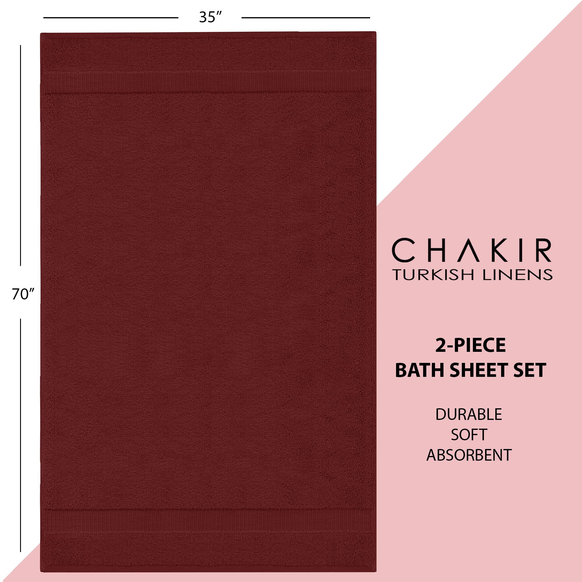 Chakir Turkish Linens cranberry bath sheets gift-ready presentation