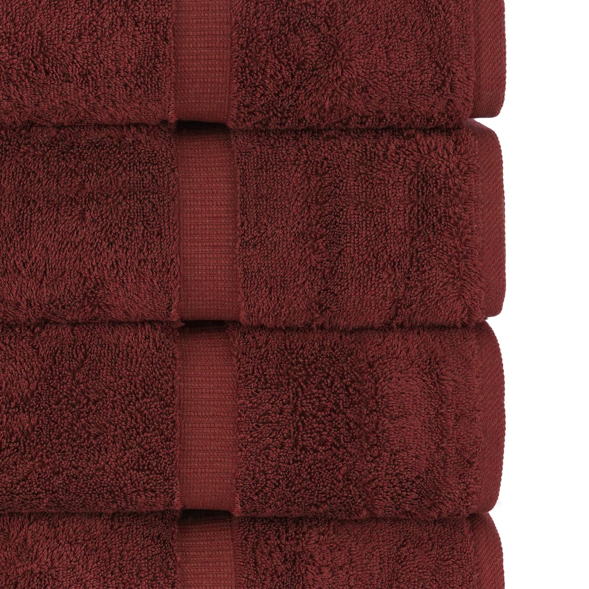 Closeup of double-stitched hem on Chakir Turkish Linens towel showing durable construction