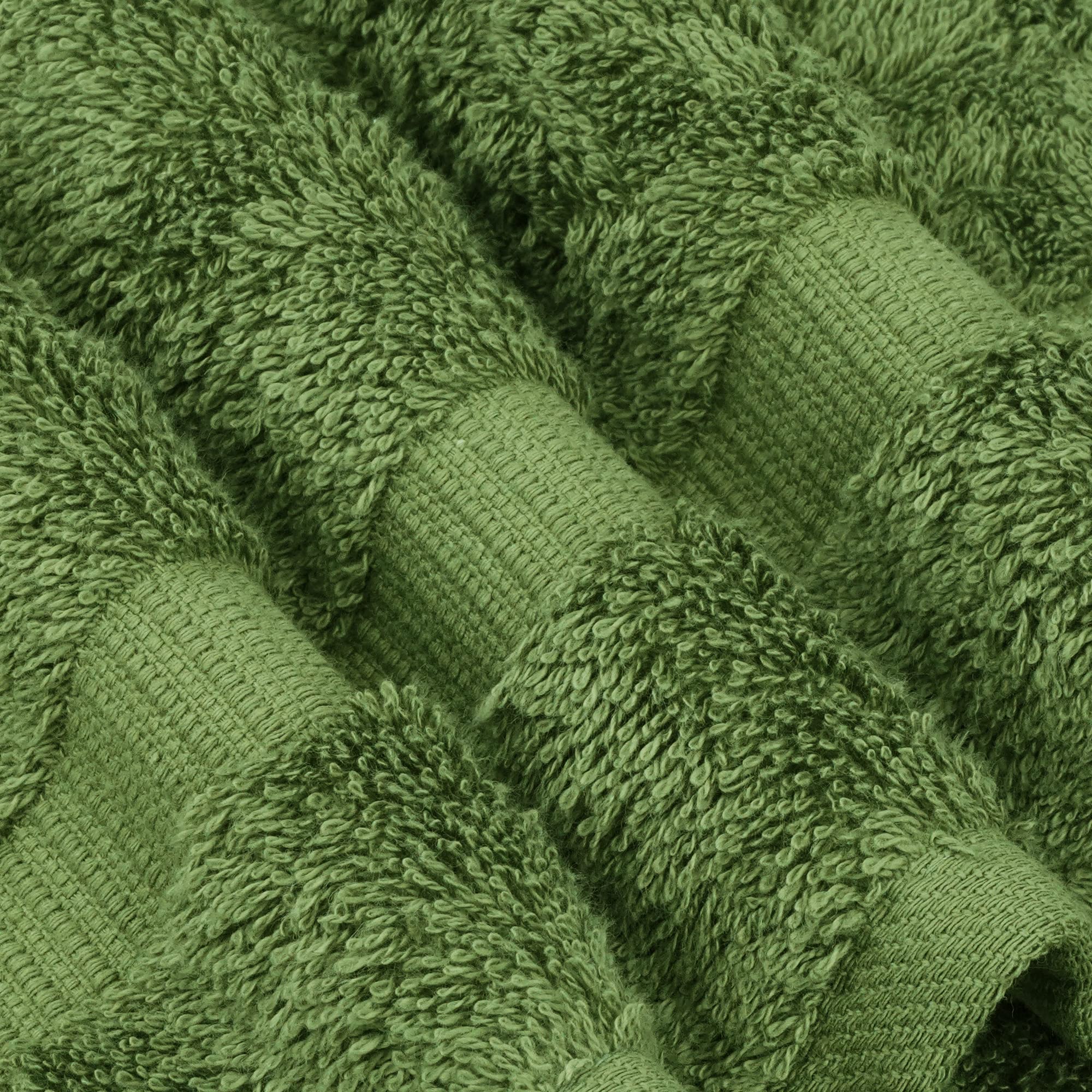 Detail of Chakir Turkish Linens towels with a double-stitched hem for longevity.