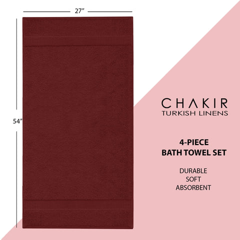 Chakir Turkish Linens cranberry towels packaged as a thoughtful gift for home luxuries.