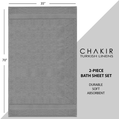 Gift-ready gray towel set by Chakir Turkish Linens for housewarmings or gifts.