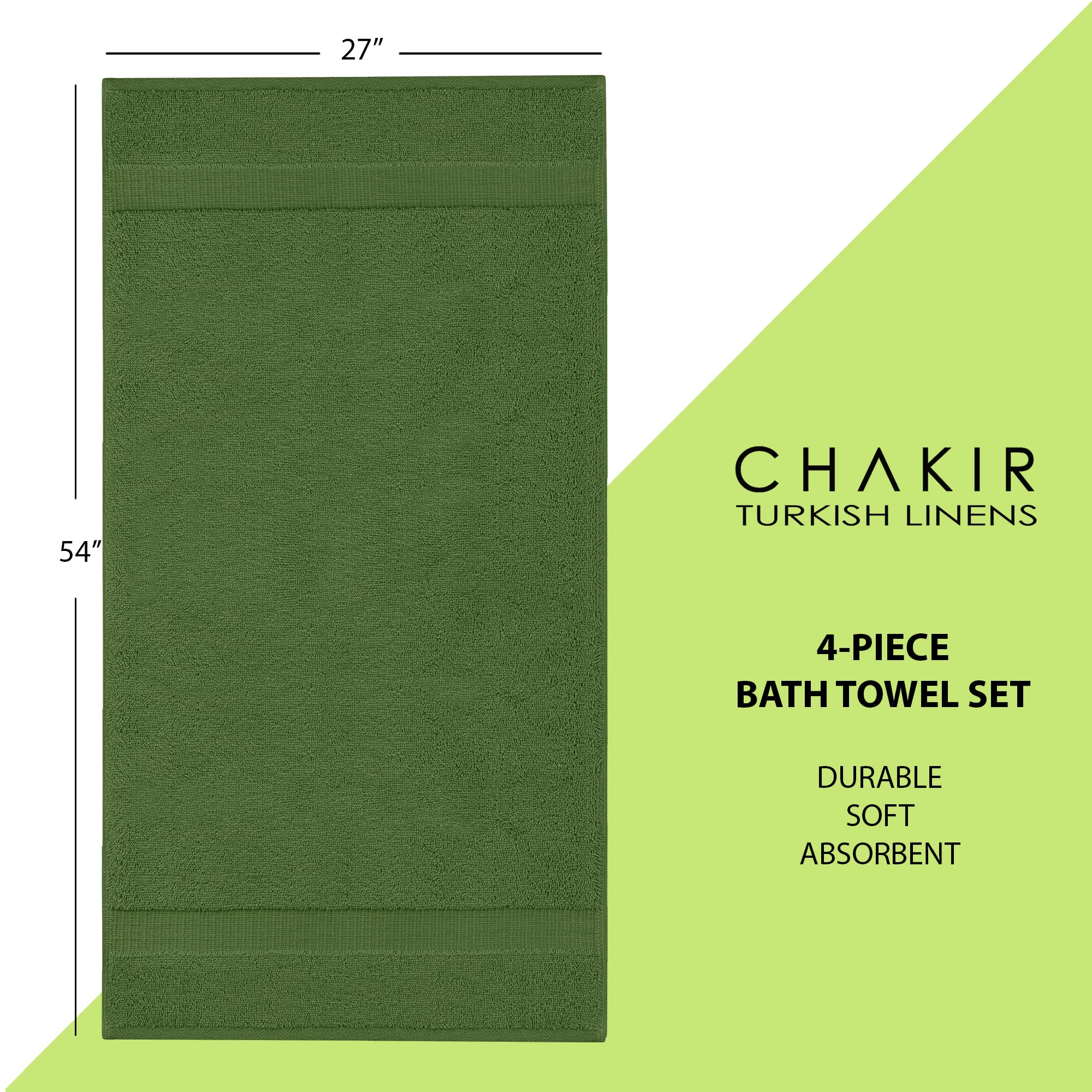 Gift-ready Chakir Turkish Linens towels in Moss provide a luxurious present.