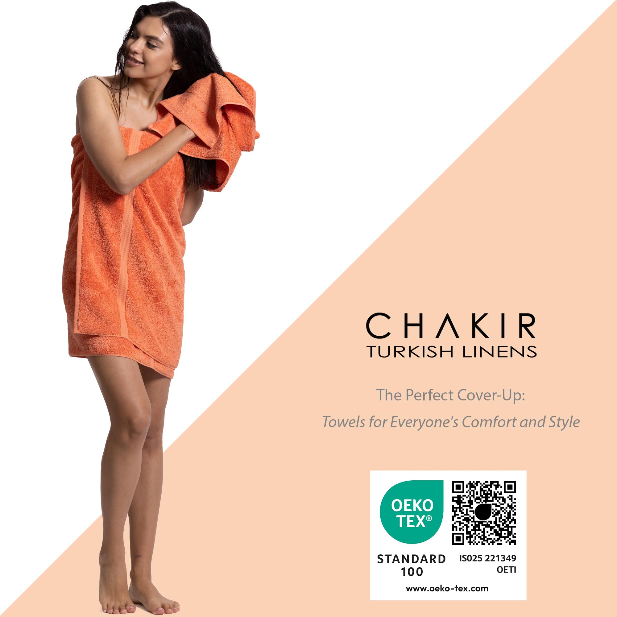 Chakir Turkish Linens OEKO-TEX certified towels ensure safe materials.