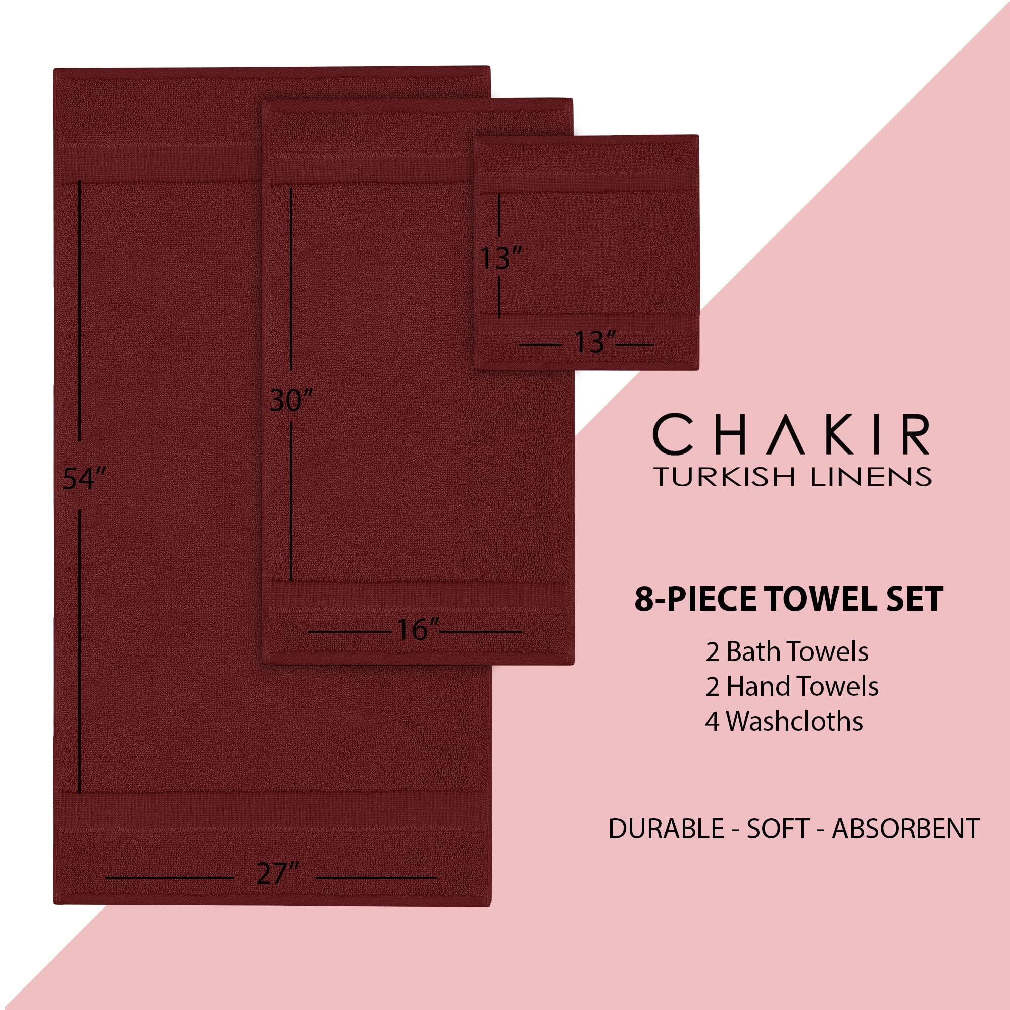 Chakir Turkish Linens cranberry towels in a gift-ready packaging for gifting