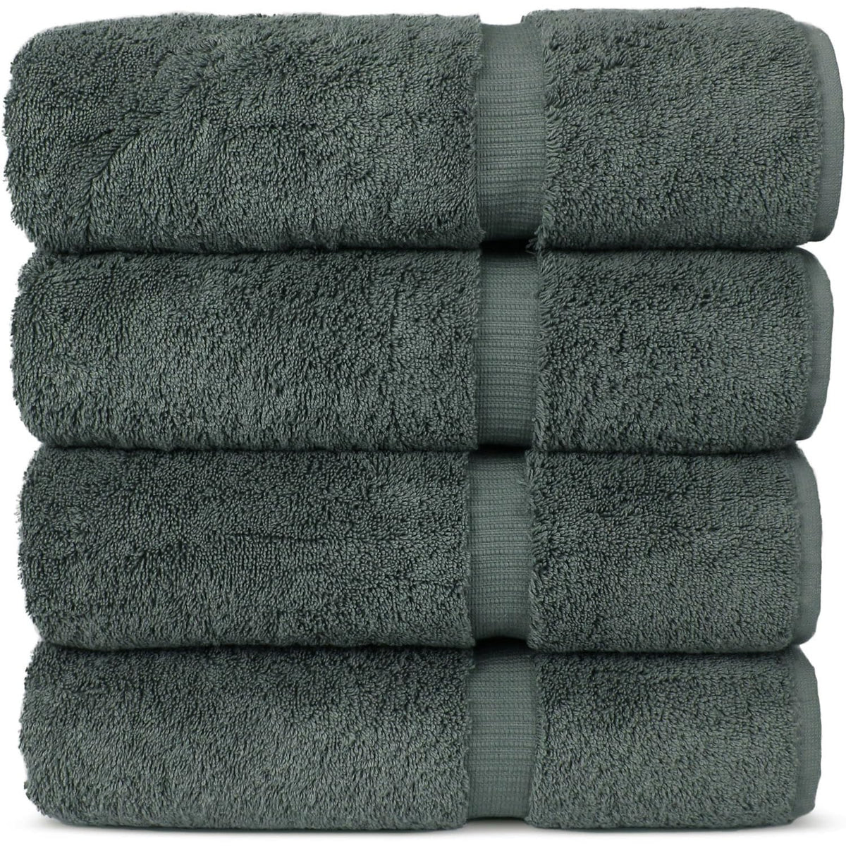 Chakir Turkish Linens premium cotton towels in dark gray offer plush softness and quick absorbency.