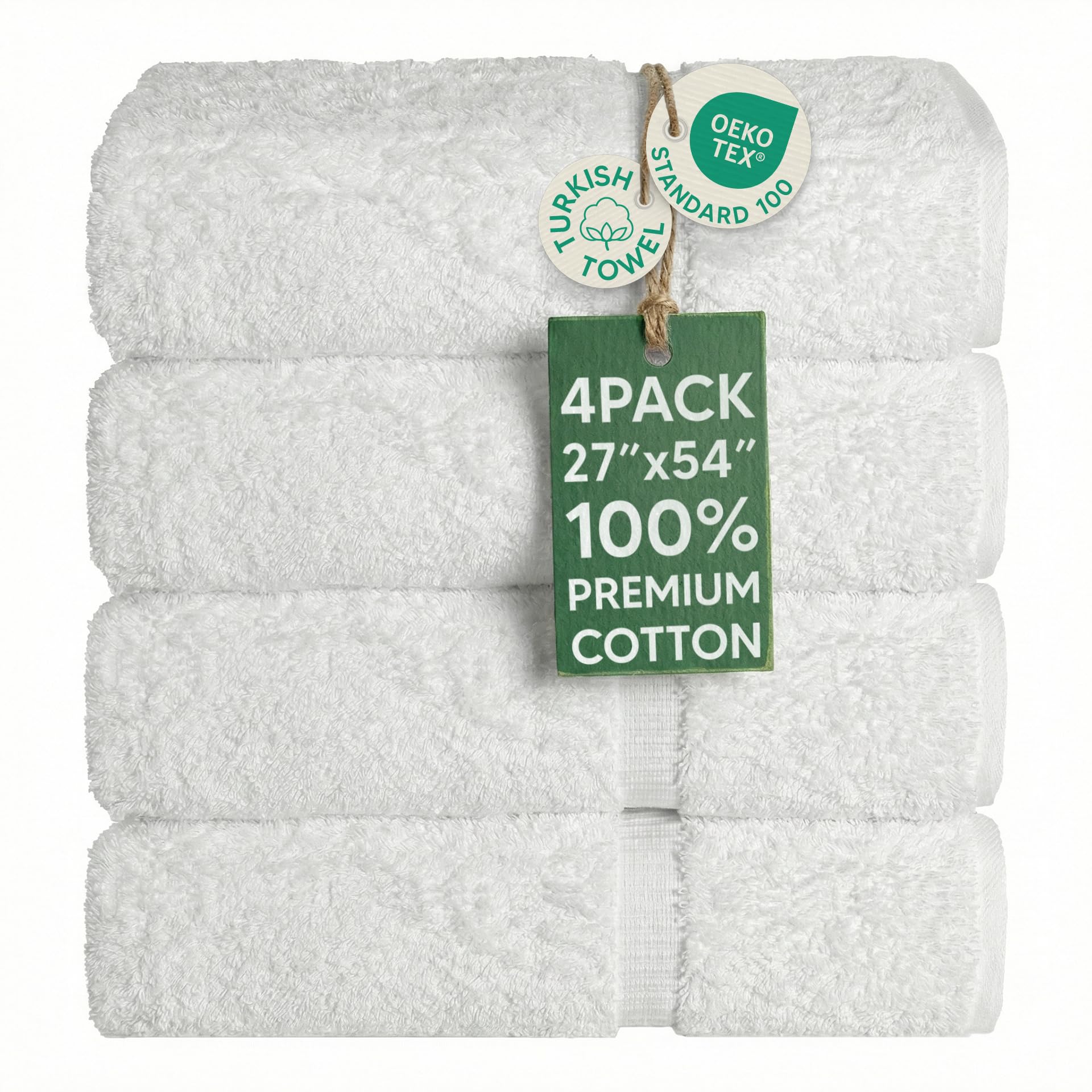 Chakir Turkish Linens ring-spun cotton close-up shows plush softness and high absorbency.