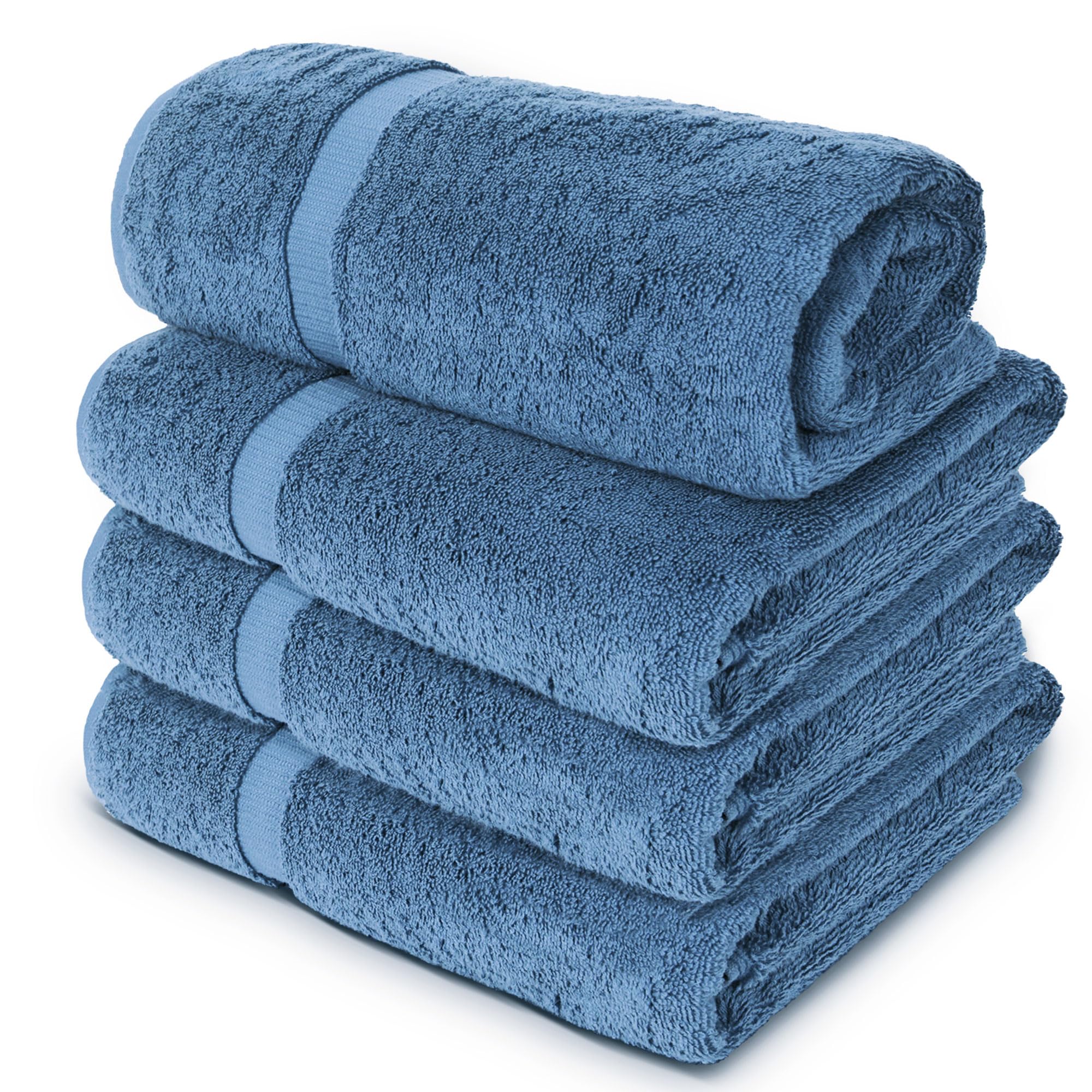 Chakir Turkish Linens smooth weave close-up highlights durable double-stitched hem.