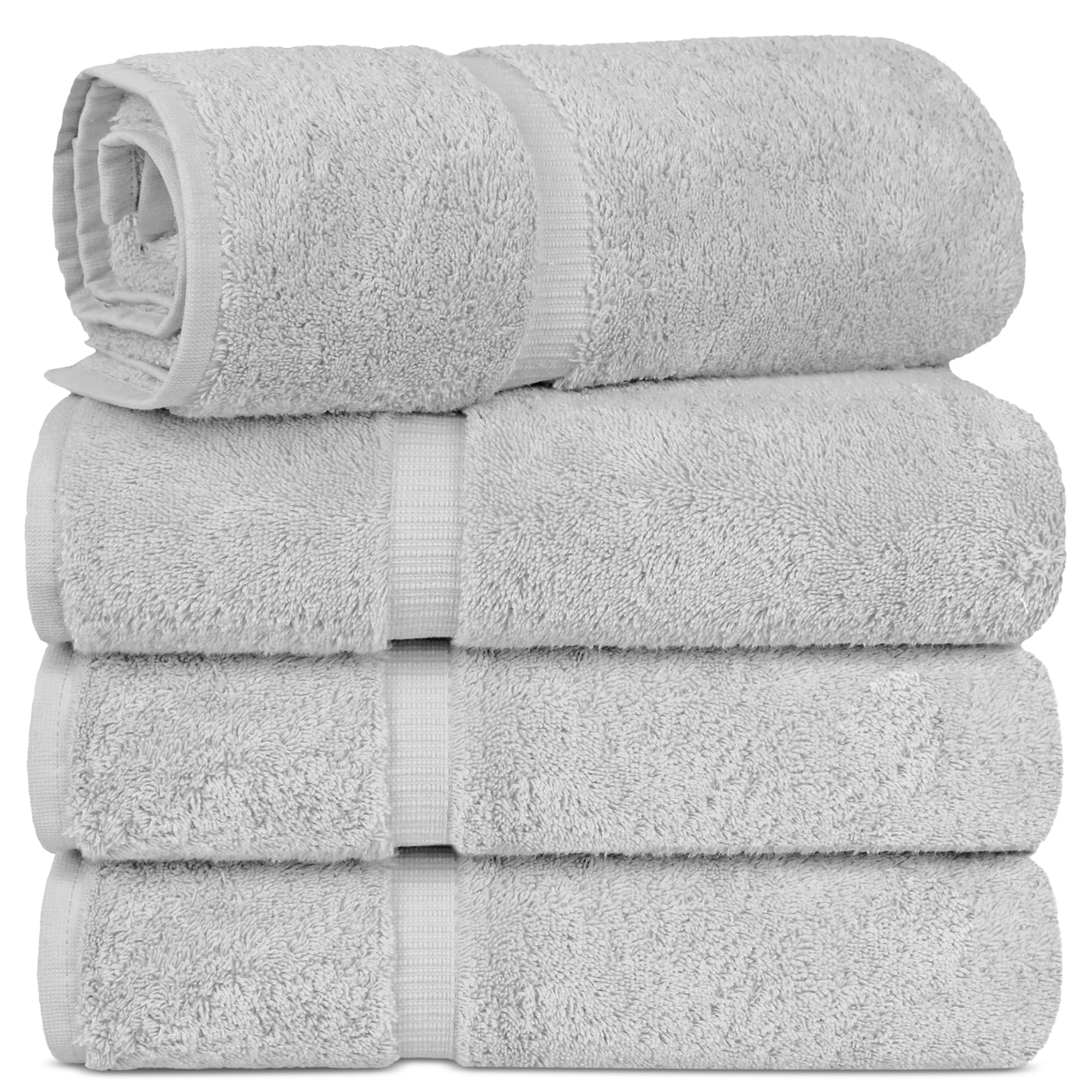 Chakir Turkish Linens four 30x60 towels folded, plush and inviting.
