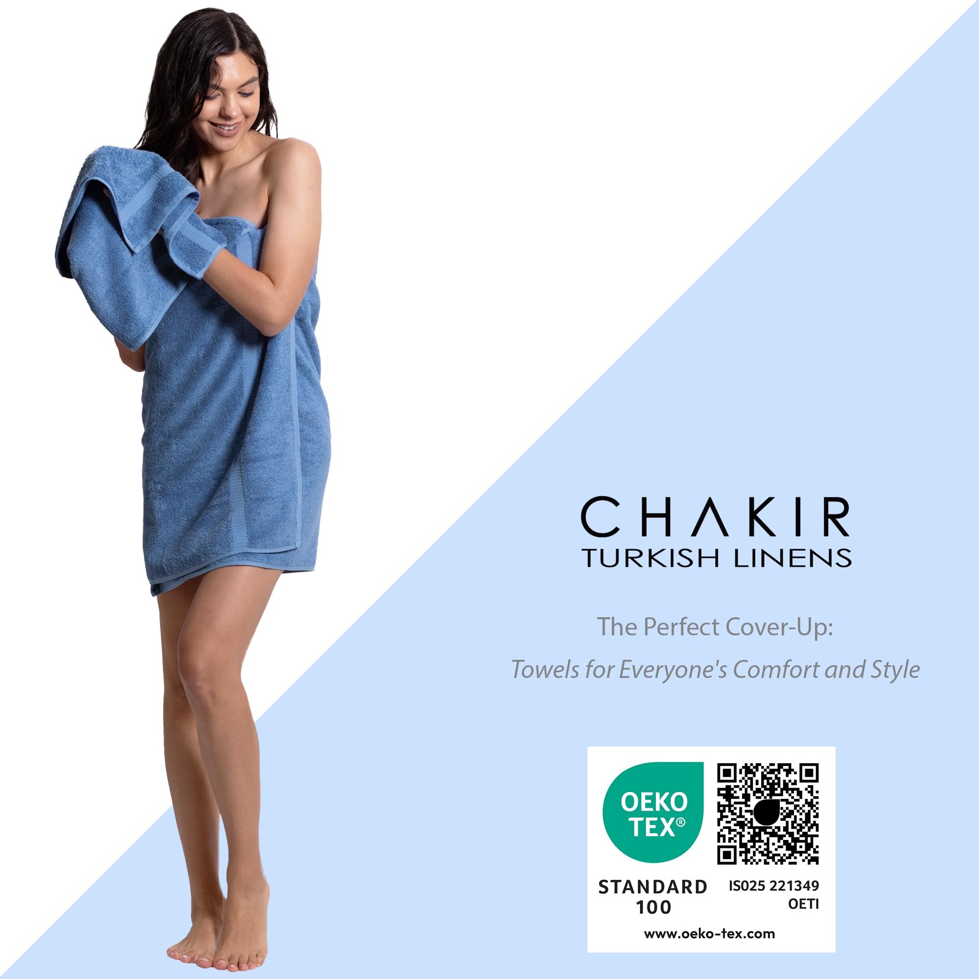 Chakir Turkish Linens washcloths compact, quick-drying for everyday cleansing.