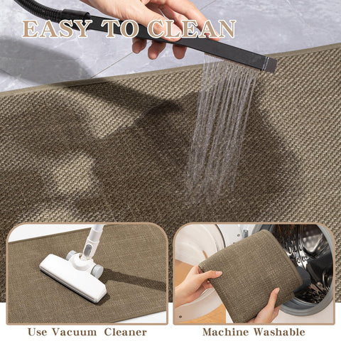 Chakme durable bathroom rug fiber free surface resists shedding