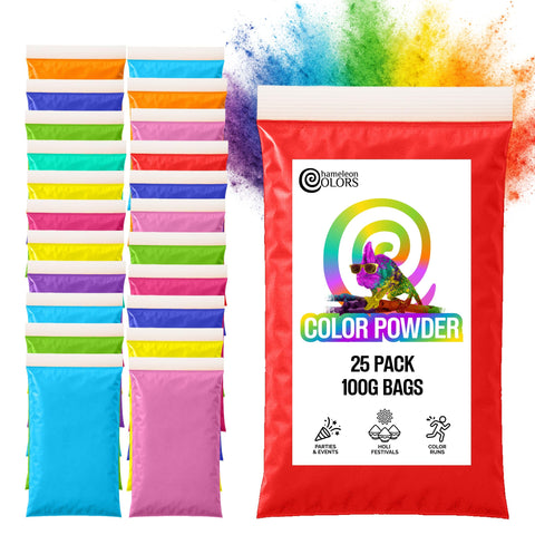 Chameleon Colors 100g red powder pack for colorful Holi and parties