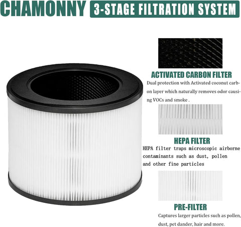 CHAMONNY MA-22 filter pack open box showing contents.