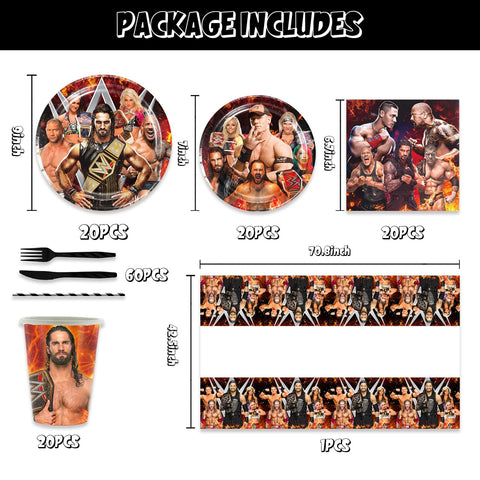 CHAMPBULL 141Pack wrestling plates 9-inch set for larger snack portions