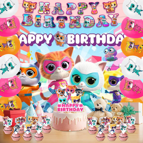 CHAMPBULL Super Kitties cupcake toppers—fill desserts with playful charm.