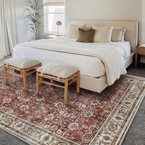 CHAMPLANT washable rug stays vibrant after machine washing.