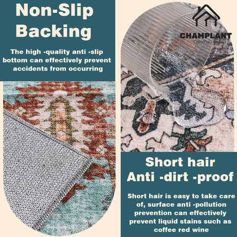 Champlant ultra-thin rug ideal under furniture or in entryways for flexibility.
