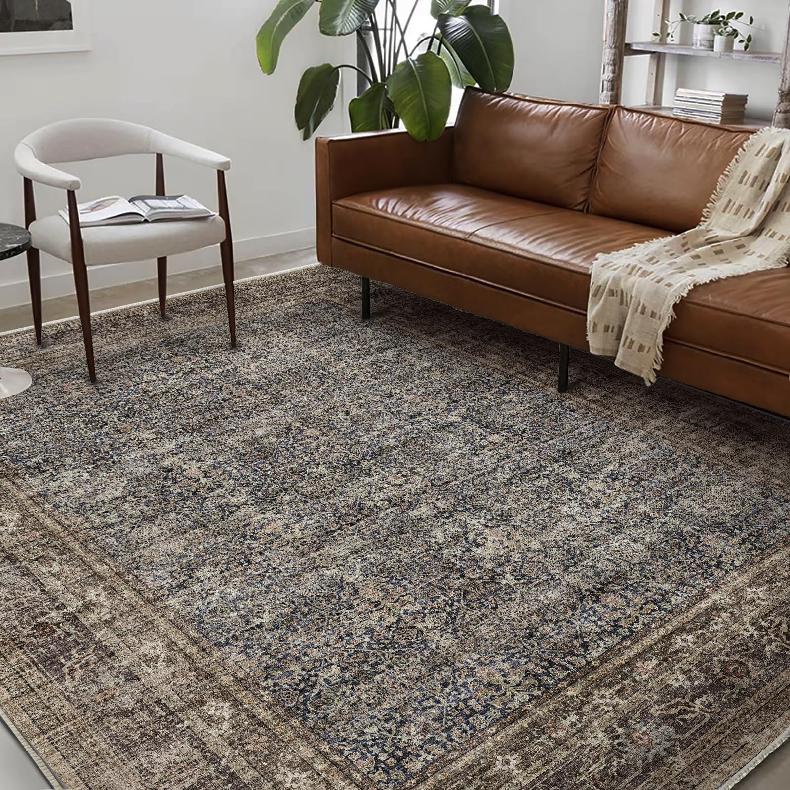 CHAMPLANT rug with non-slip backing keeps entryways steady