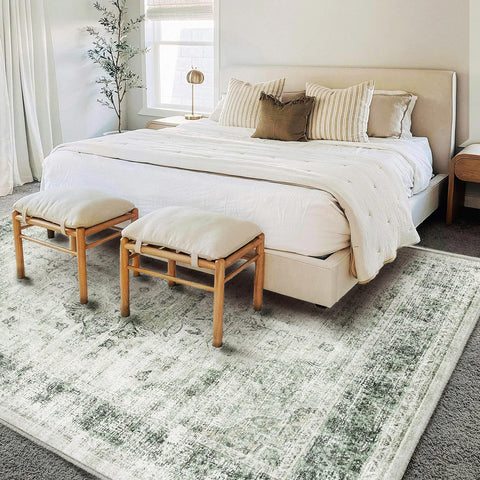 CHAMPLANT non-slip backing rug secures floors during daily use.